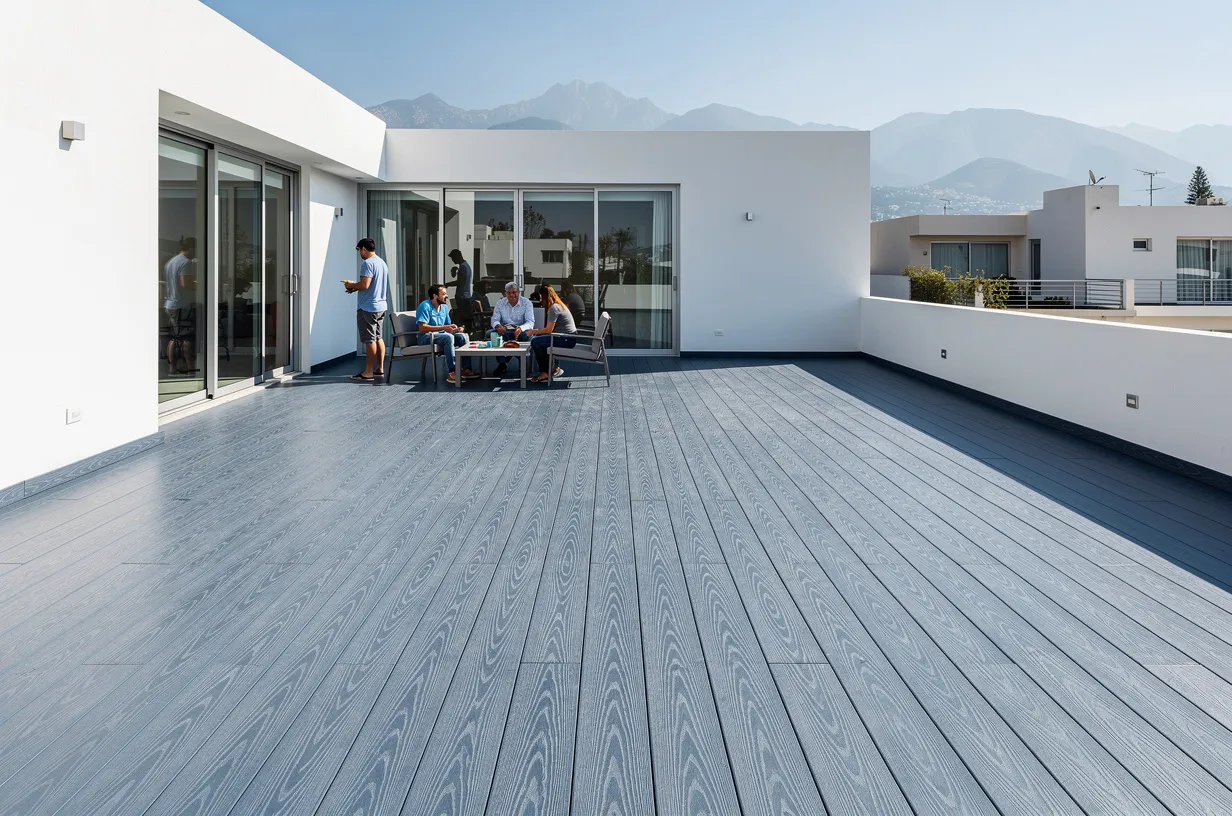 Perfil de deck WPC en detalle